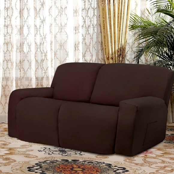 Other - Oversized 6 Pieces Microfiber Stretch Sectional Recliner Loveseat Sofa Cover